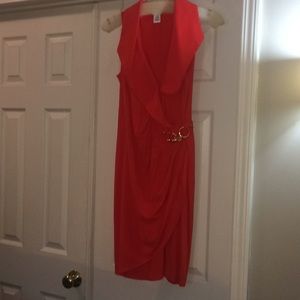 Orange Cache sleeveless dress